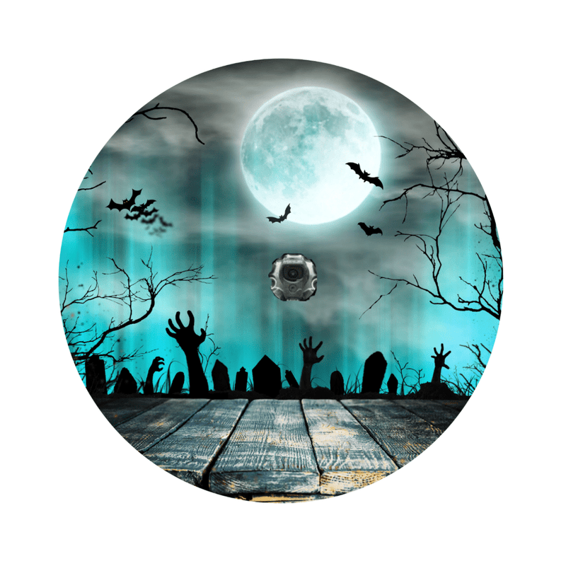 Creepy Graveyard Halloween Spare Tire Cover - Goats Trail