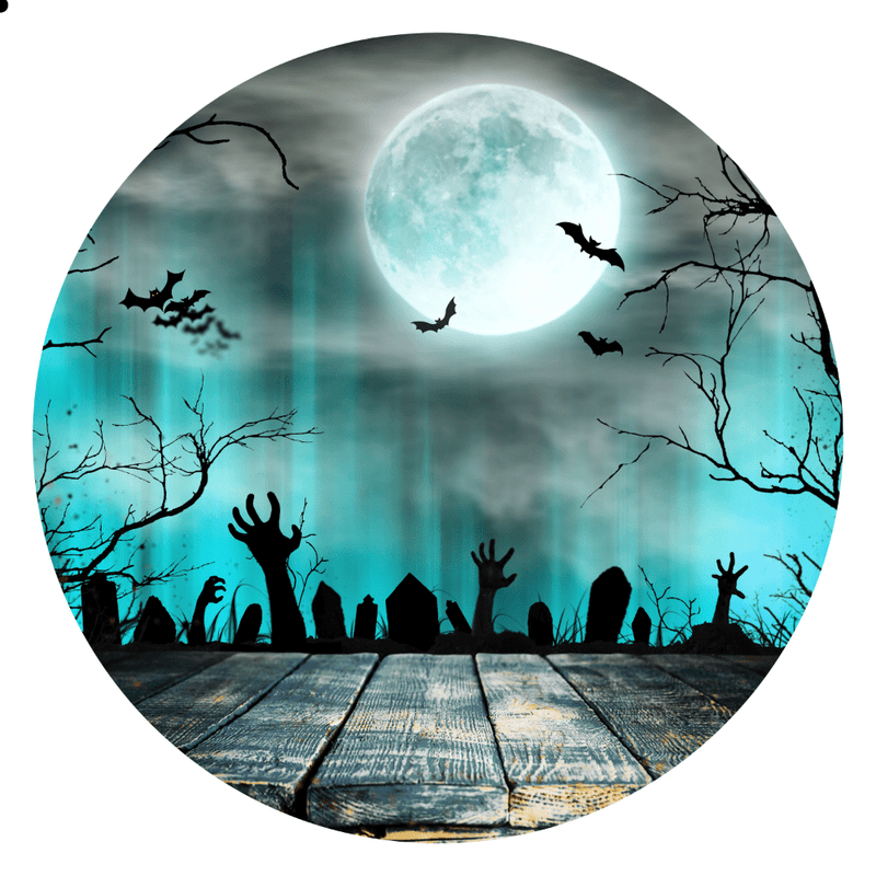 Creepy Graveyard Halloween Spare Tire Cover - Goats Trail