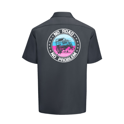 Dickies Dark Charcoal No Road No Problem Work Shirt - Goats Trail Off - Road Apparel Company