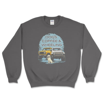 Dog, Coffee and Wheeling Sweatshirt - Goats Trail Off - Road Apparel Company