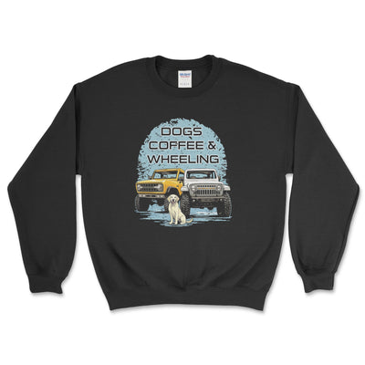 Dog, Coffee and Wheeling Sweatshirt - Goats Trail Off - Road Apparel Company