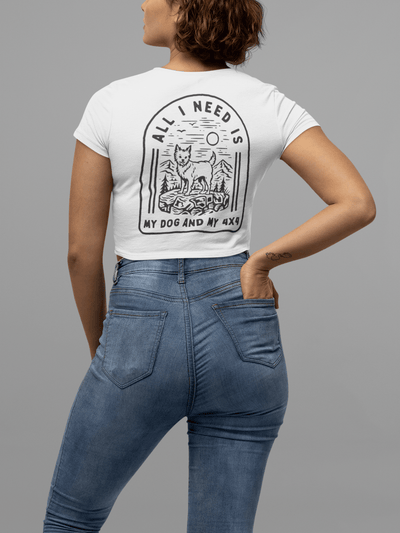 Dog Lover Women's Crop Top-Offroad Apparel - Goats Trail Off-Road Apparel Company