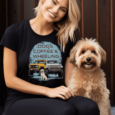 Dogs, Coffee and Wheeling Tee Shirt - Goats Trail Off - Road Apparel Company