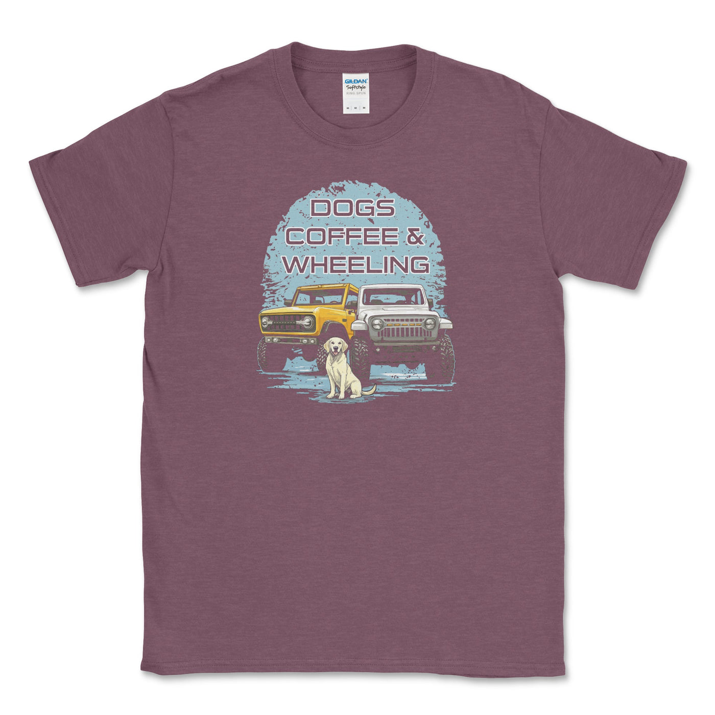 Dogs, Coffee and Wheeling Tee Shirt - Goats Trail Off - Road Apparel Company