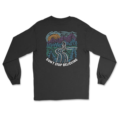 Don't Stop Believing Bigfoot Long Sleeve Tee - Goats Trail Off-Road Apparel Company
