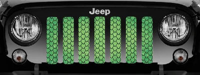 Dragon Green Scale Grille Insert-Fleck Design Color Variation Grille Insert