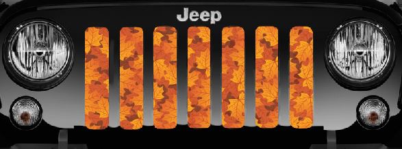Fall Leaves Festive Jeep Grille Insert - Goats Trail