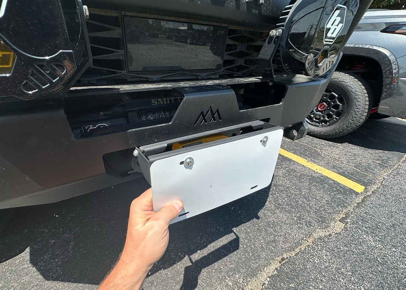 Flip Up Front License Plate Holder - Hawse Fairlead - Goats Trail