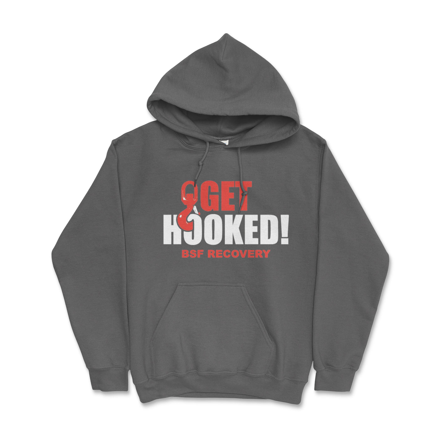 Get Hooked BSF Charcoal Hoodie