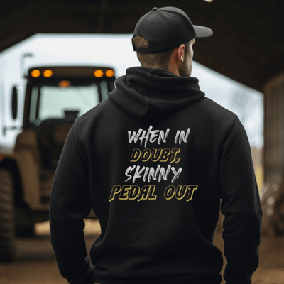 Gildan Black Zip-Up When In Doubt, Skinny Pedal Out Hoodie Zip-Up Hoodies