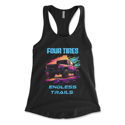 Gladiator Neon Women's Racerback Tank Top - Goats Trail Off - Road Apparel Company