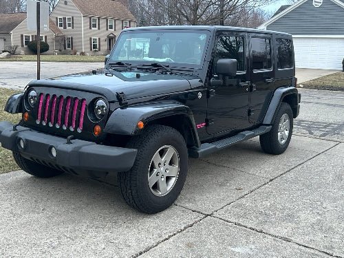 Grille Insert: Bright Sparkle Pink Flex - Made in the USA - Goats Trail