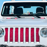 Grille Insert: Bright Sparkle Pink Flex - Made in the USA - Goats Trail
