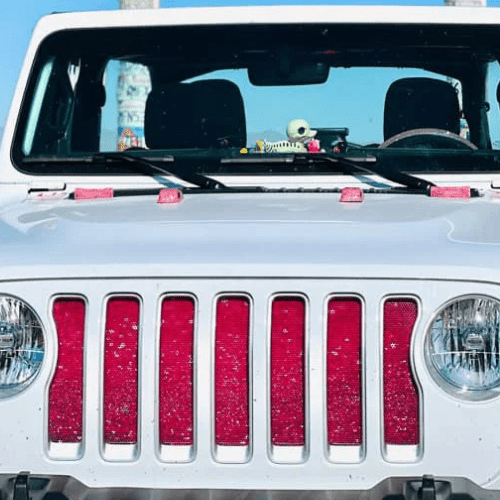 Grille Insert: Bright Sparkle Pink Flex - Made in the USA - Goats Trail