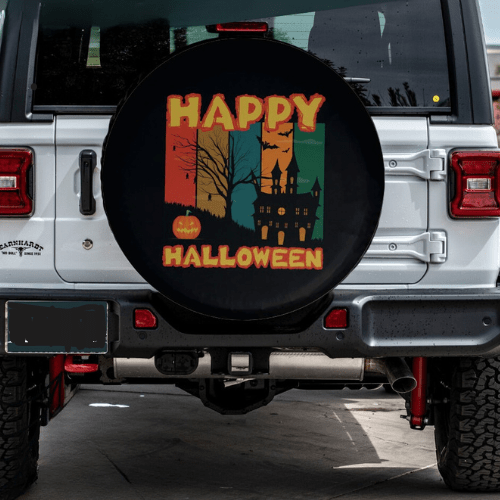 Happy Halloween Spare Tire Cover - Goats Trail Off - Road Apparel Company