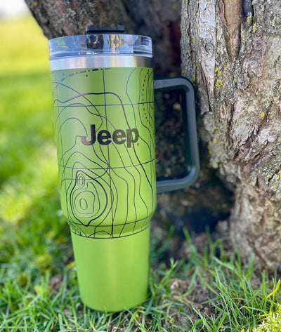 Jeep® Topography Green Seven Slot Mug - Goats Trail Off-Road Apparel Company