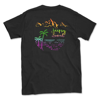 Jeepsy Soul Neon Graphic Tee Shirt - Goats Trail Off-Road Apparel Company