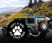 Just a Girl Who Loves Dogs Spare Tire Cover - Goats Trail