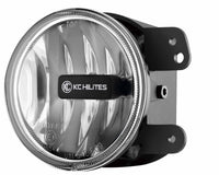 KC 4" Gravity LED G4 SAE Fog Light - Fog Beam - Single - 10 - 18 Jeep JK - Goats Trail