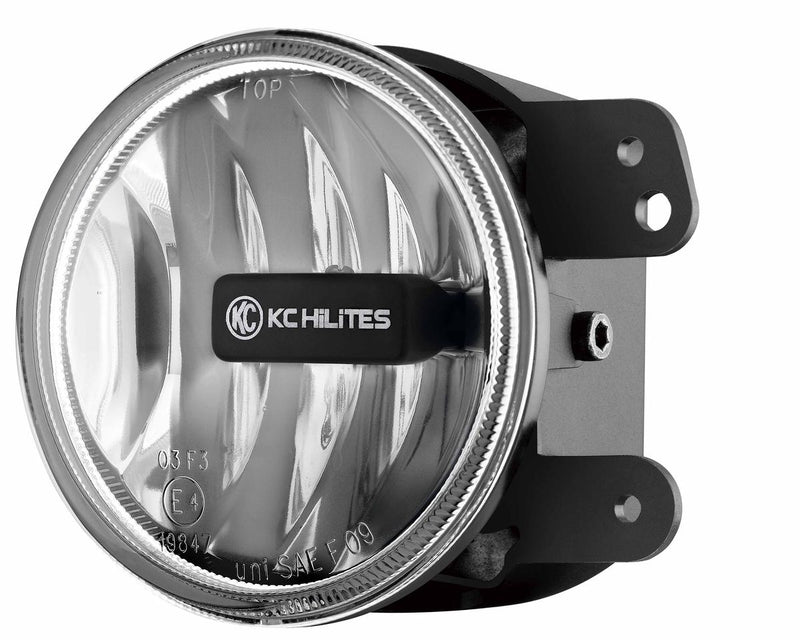 KC 4" Gravity LED G4 SAE Fog Light - Fog Beam - Single - 10 - 18 Jeep JK - Goats Trail