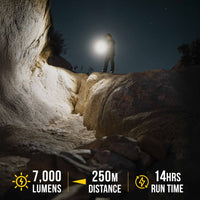 KC FLX 7K Rechargeable Flashlight - Precision Lighting - Goats Trail