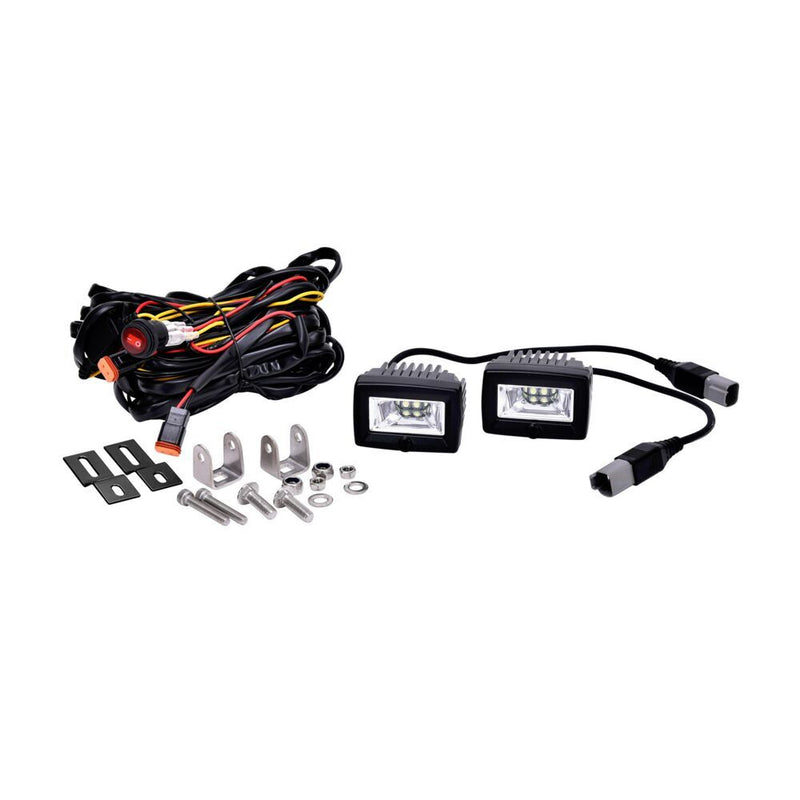 KC HiLiTES 2" C - Series C2 LED - 2 - Light System - Backup - 20W Flood Beam - Goats Trail