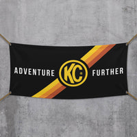 KC HiLiTES Banner - Outdoor - Black/Yellow KC Logo - Goats Trail