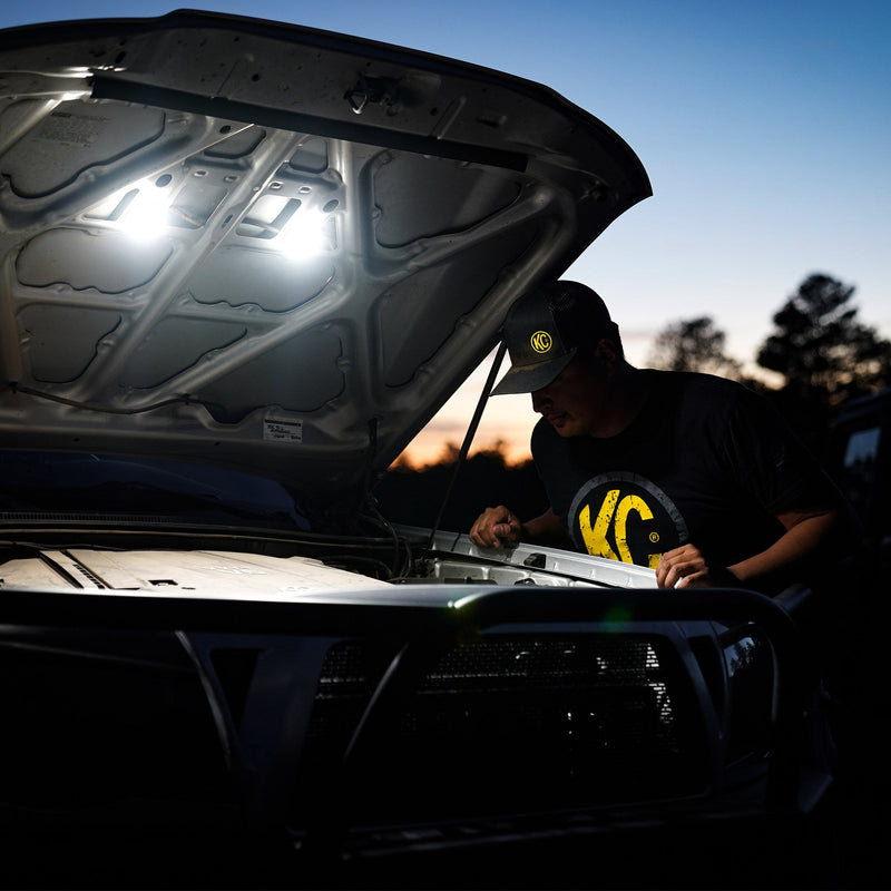 KC HiLiTES Cyclone V2 LED - 2 - Light Universal Under Hood - Goats Trail