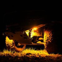 KC HiLiTES - Cyclone V2 LED - Single Light - Amber Lens - 5W Flood Beam - Goats Trail