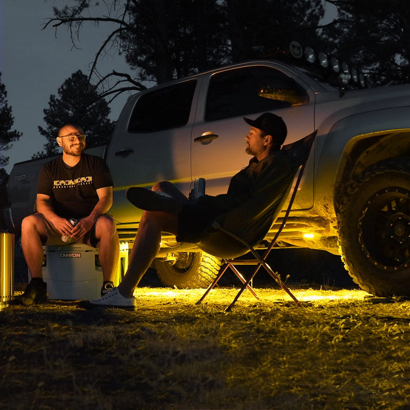 KC HiLiTES - Cyclone V2 LED - Single Light - Amber Lens - 5W Flood Beam - Goats Trail