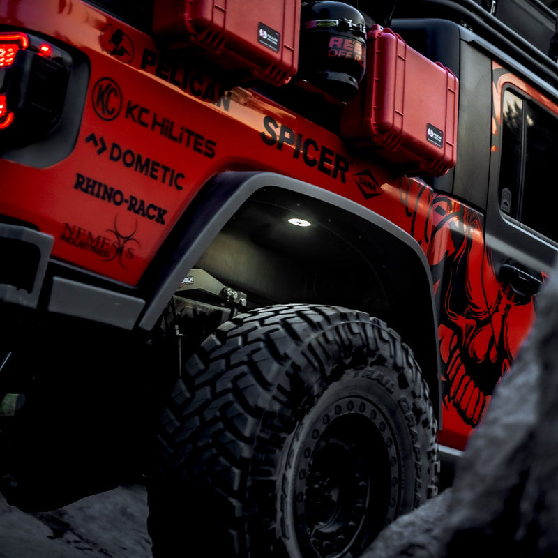 KC HiLiTES - Cyclone V2 LED - Single Light - Clear Lens - Goats Trail