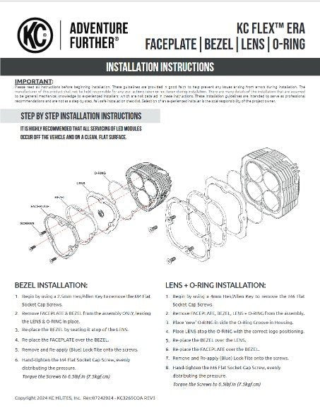 KC HiLiTES - FLEX ERA LED Light Bar - Yellow Spot Beam Lens - Goats Trail