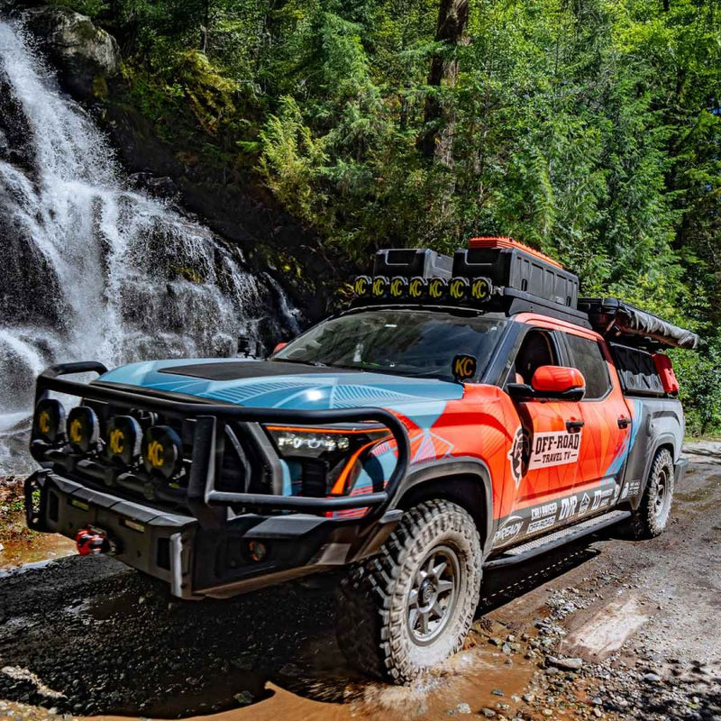 KC HiLiTES Toyota Tundra A - Pillar Ditch Mount & Lights Bundle - Goats Trail