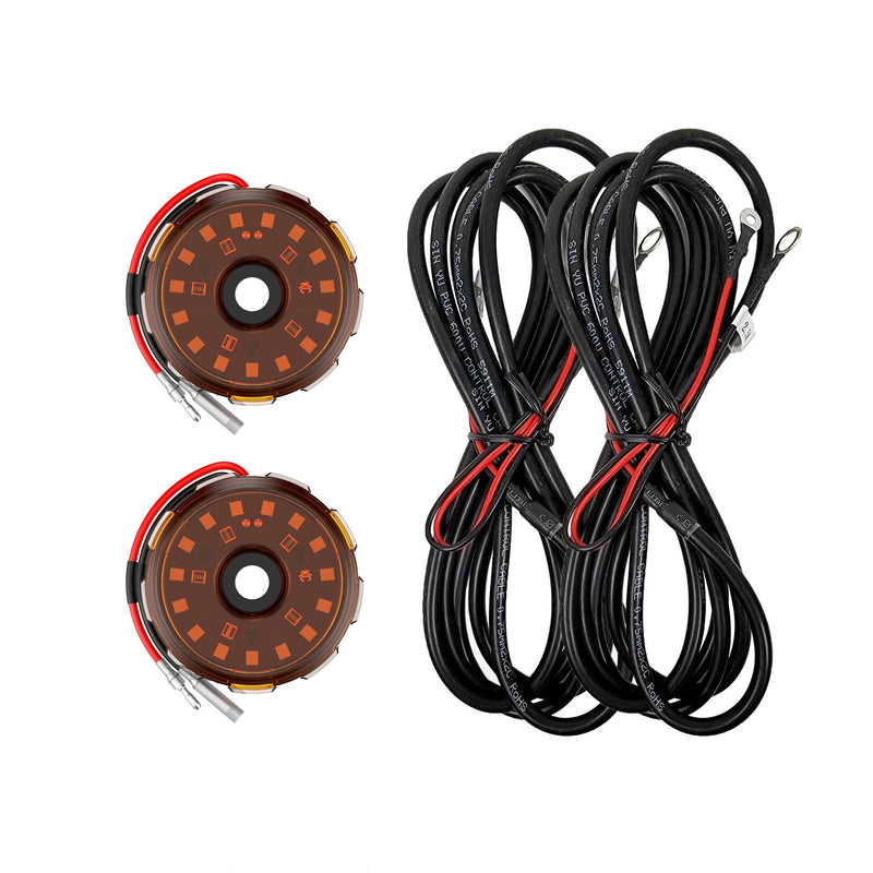 KC HiLiTES Two - Light Add - On Cyclone V2 Kit - Amber - Goats Trail