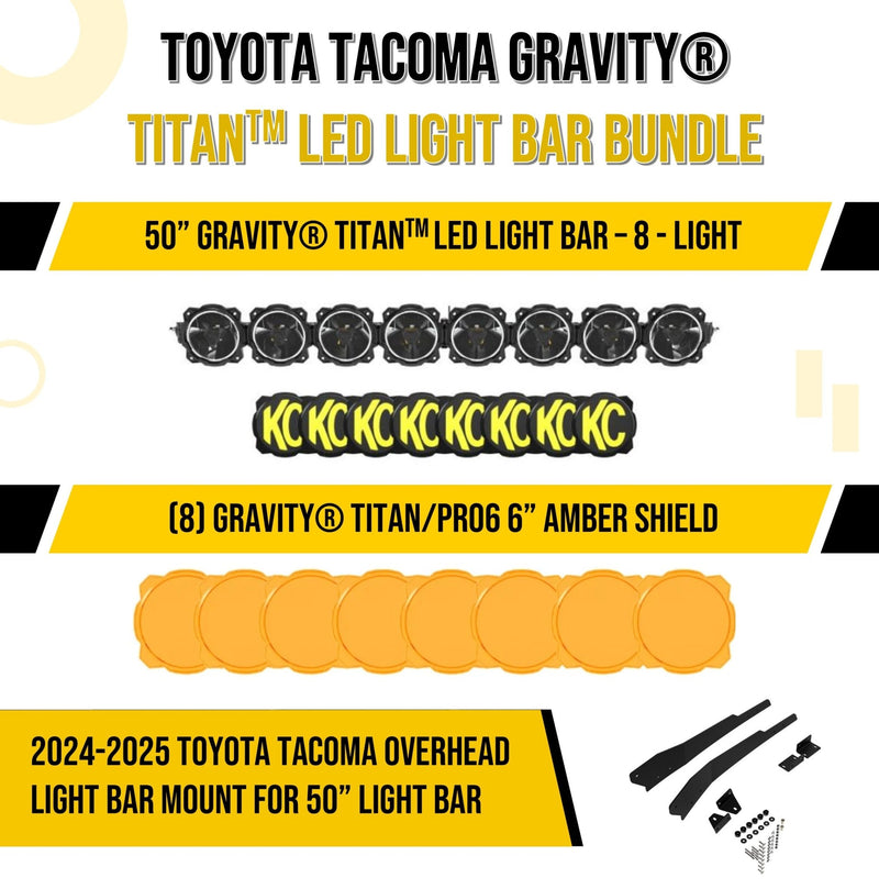 KC Toyota Tacoma Gravity Titan LED Light Bar Bundle - Goats Trail