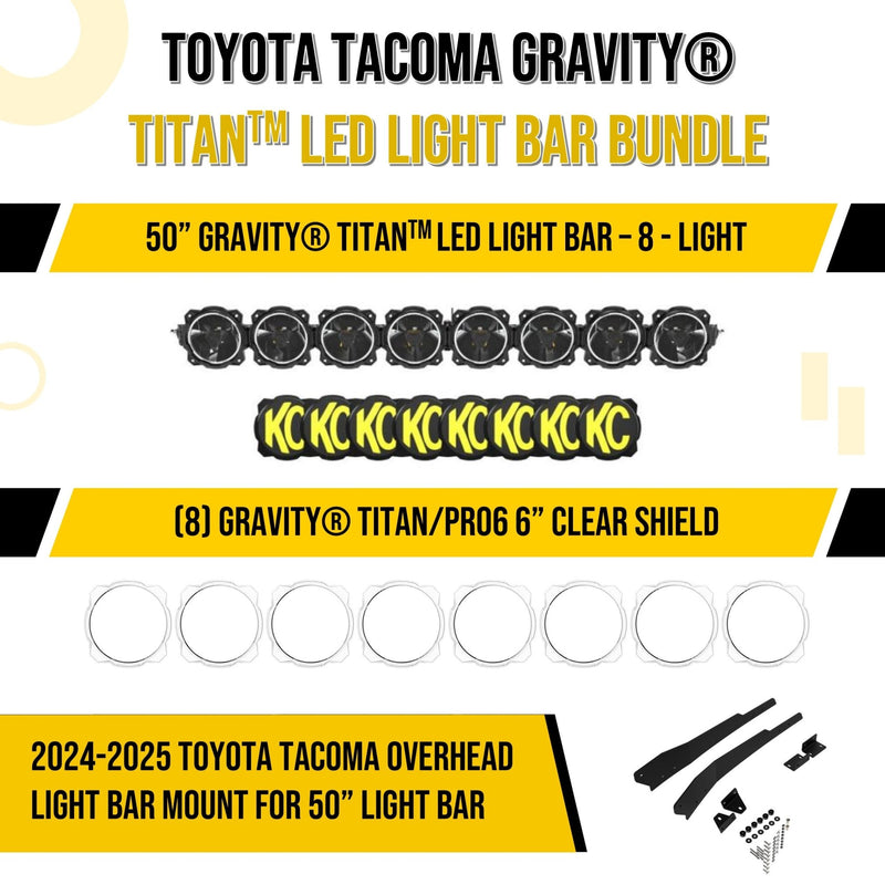 KC Toyota Tacoma Gravity Titan LED Light Bar Bundle - Goats Trail