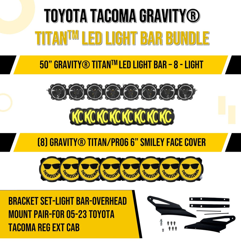 KC Toyota Tacoma Gravity Titan LED Light Bar Bundle - Goats Trail