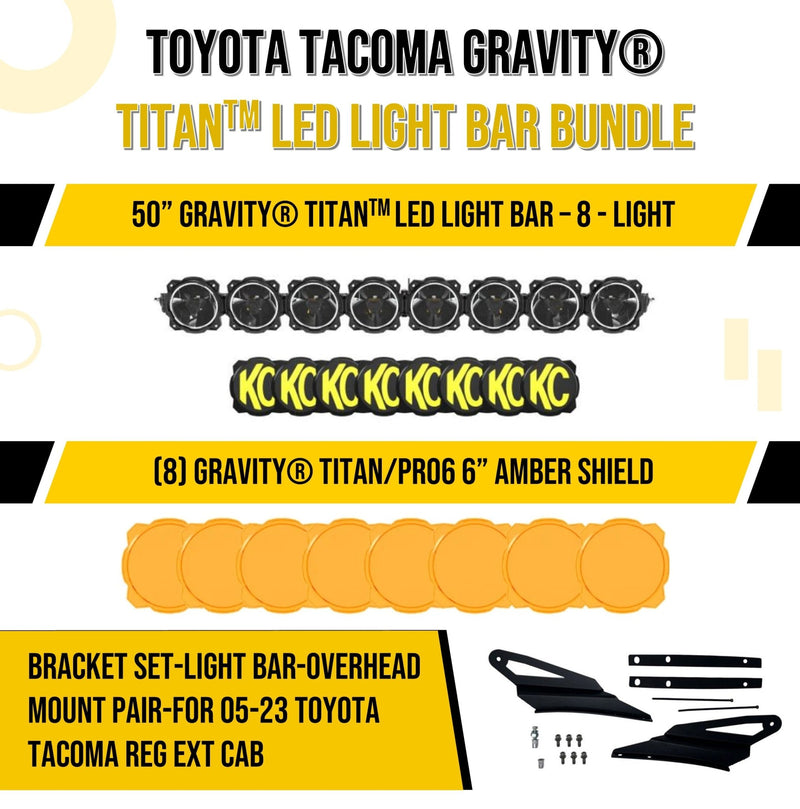 KC Toyota Tacoma Gravity Titan LED Light Bar Bundle - Goats Trail