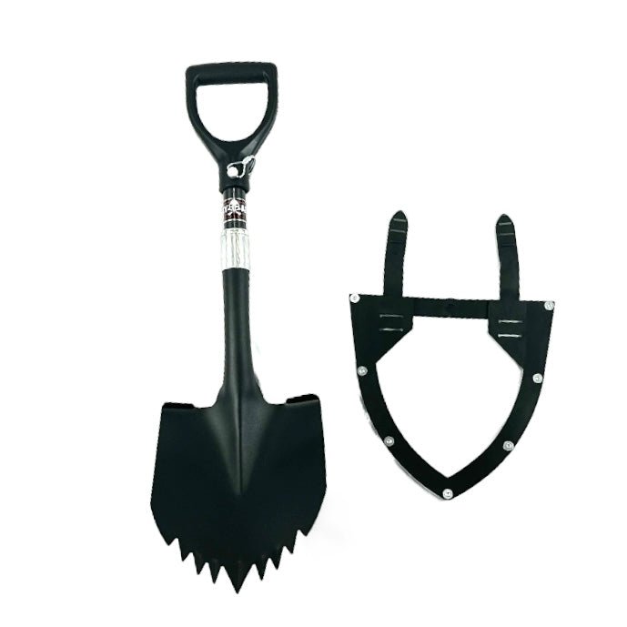 Krazy Beaver Mini Shovel w/ guard (Textured Black Head/Black Handle) - Goats Trail