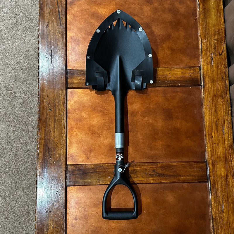 Krazy Beaver Mini Shovel w/ guard (Textured Black Head/Black Handle) - Goats Trail