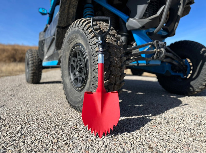 Krazy Beaver Mini Shovel with guard(Textured Red/Black) - Goats Trail
