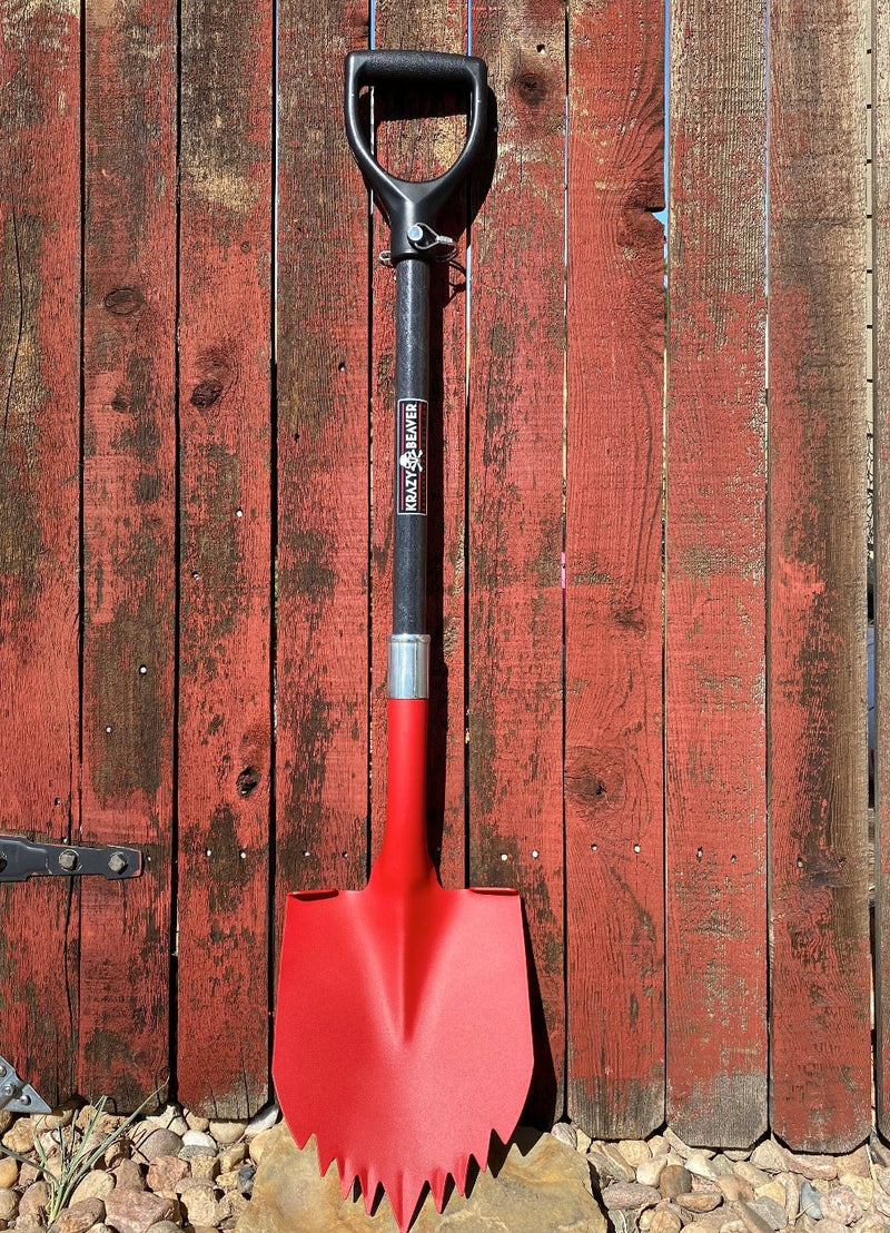 Krazy Beaver Shovel Textured Red Head/Black Handle - Goats Trail
