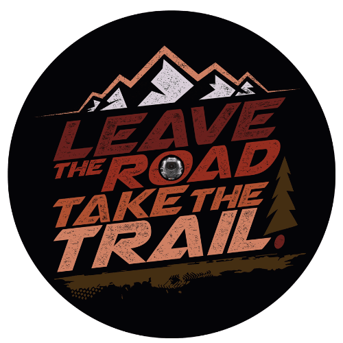 Leave the Road Take the Trail Off Road Spare Tire Cover - Goats Trail