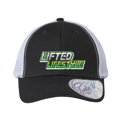 Lifted Lifestyle Women's Ponytail Hat Black/White Hats