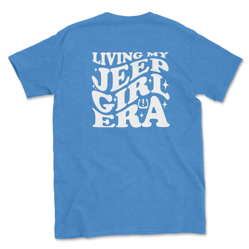 Living My Jeep Girl Era White Print Graphic Tee - Goats Trail