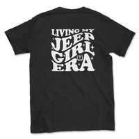 Living My Jeep Girl Era White Print Graphic Tee - Goats Trail