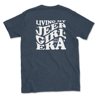 Living My Jeep Girl Era White Print Graphic Tee - Goats Trail