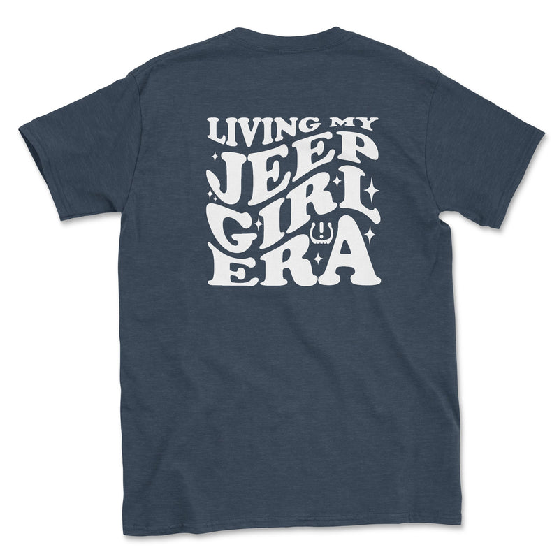Living My Jeep Girl Era White Print Graphic Tee - Goats Trail