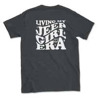 Living My Jeep Girl Era White Print Graphic Tee - Goats Trail