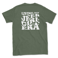 Living My Jeep Girl Era White Print Graphic Tee - Goats Trail